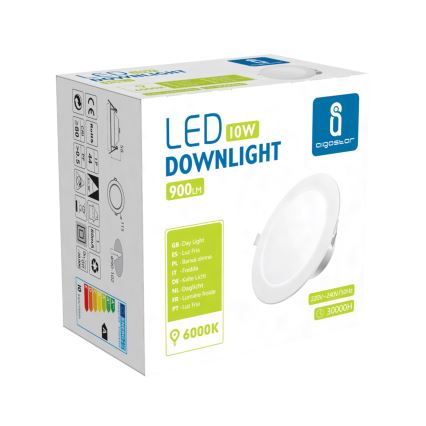 Aigostar - LED Koupelnové podhledové svítidlo LED/10W/230V 6000K IP44 pr. 11,5 cm bílá