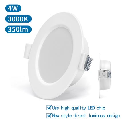 Aigostar - LED Podhledové svítidlo LED/4W/230V 3000K pr. 9,8 cm bílá