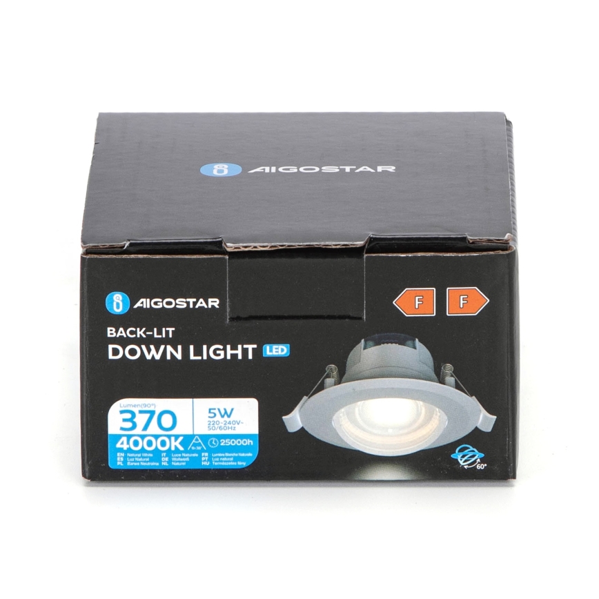 Aigostar - LED Podhledové svítidlo LED/5W/230V 4000K pr. 8,5 cm bílá