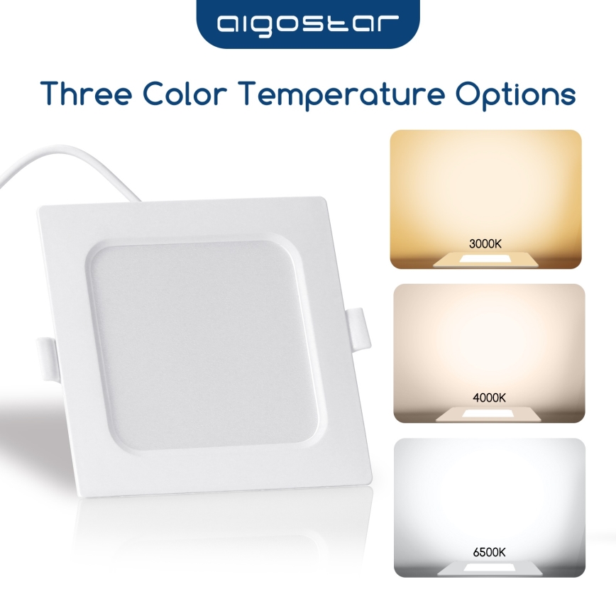 Aigostar - LED Podhledové svítidlo LED/6W/230V 3000K 12x12 cm bílá