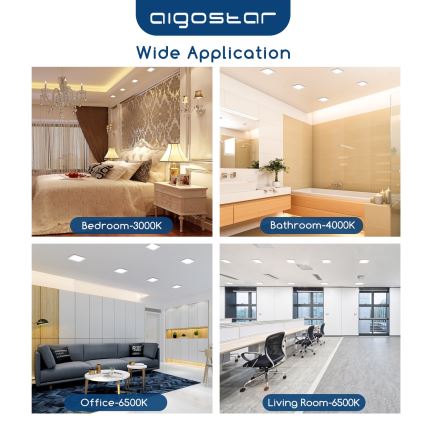 Aigostar - LED Podhledové svítidlo LED/6W/230V 4000K 12x12 cm bílá