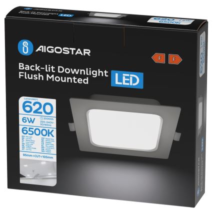 Aigostar - LED Podhledové svítidlo LED/6W/230V 6500K 12x12 cm bílá