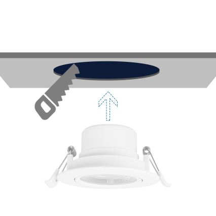Aigostar - LED Podhledové svítidlo LED/7W/230V 3000K pr. 8,5 cm teplá bílá