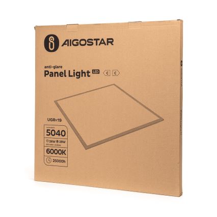 Aigostar - LED Podhledový panel LED/28W/230V High Efficiency UGR19 6000K 59,5x59,5 cm