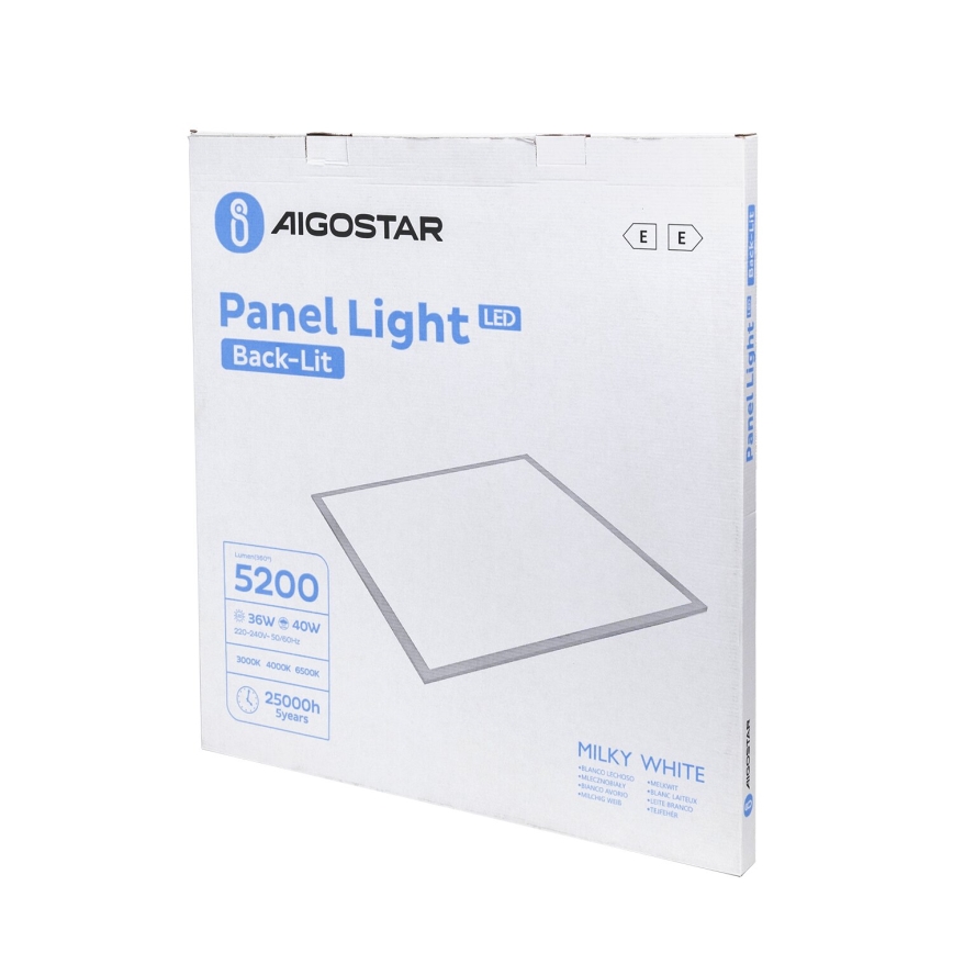 Aigostar - LED Podhledový panel LED/40W/230V 3000K/4000K/6500K 60x60cm bílá
