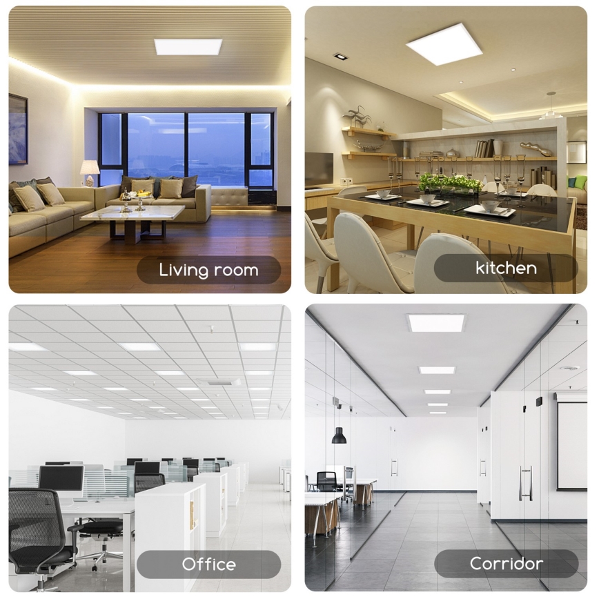 Aigostar - LED Podhledový panel LED/40W/230V 3000K/4000K/6500K 60x60cm bílá