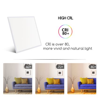 Aigostar - LED Podhledový panel LED/40W/230V 3000K/4000K/6500K 60x60cm bílá