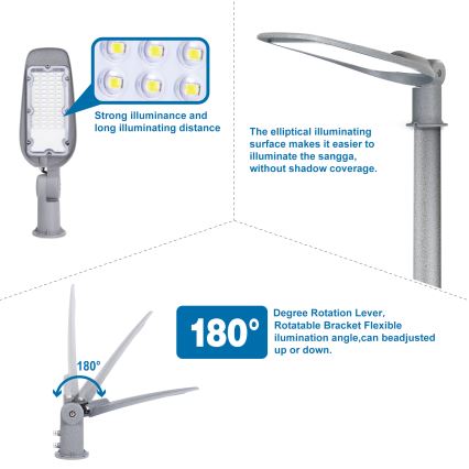 Aigostar - LED Pouliční lampa SLIM LED/150W/230V 6500K IP65