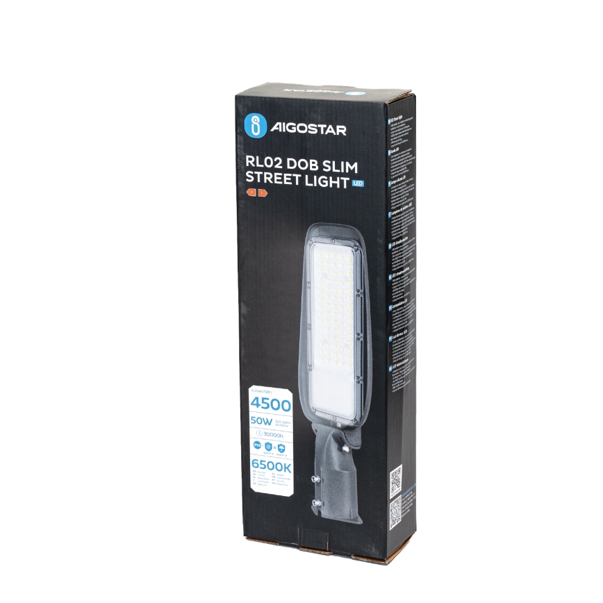 Aigostar - LED Pouliční lampa SLIM LED/50W/230V 6500K IP65