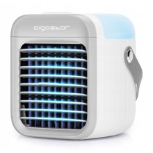 Aigostar - LED Přenosný ochlazovač vzduchu 3v1 LED/8W/5V bílá/šedá