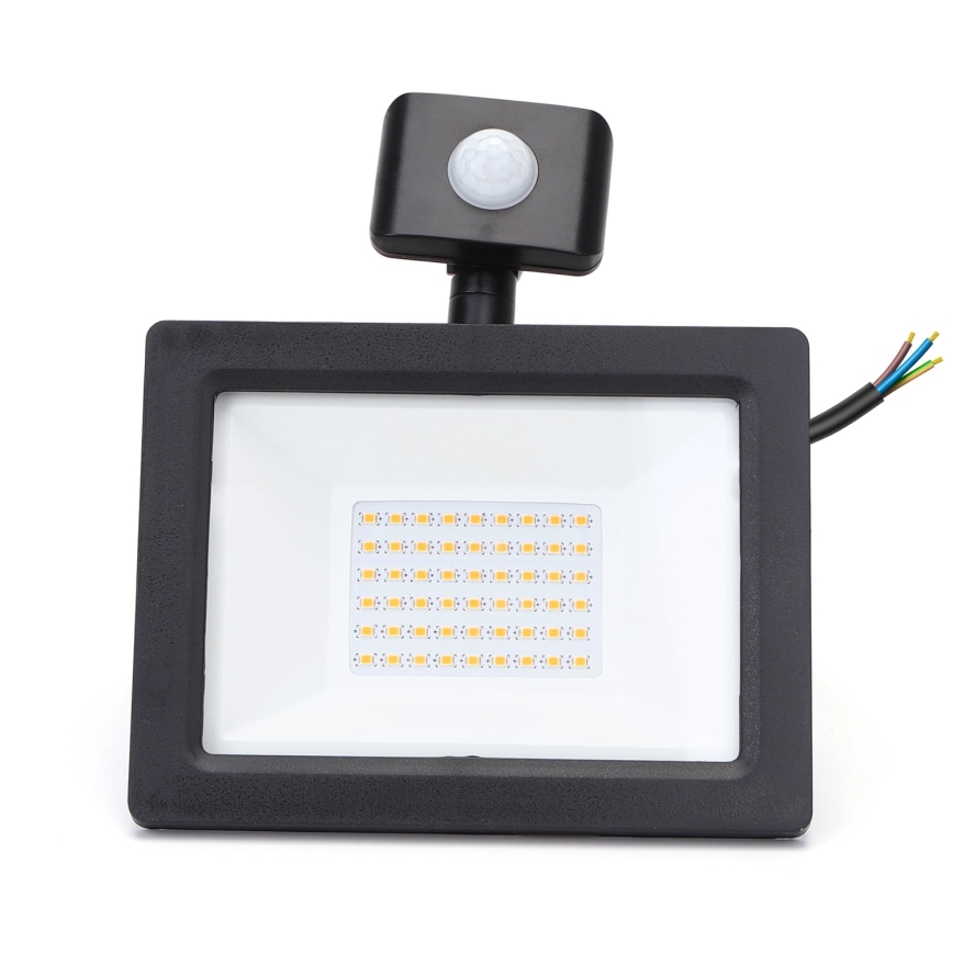 Aigostar - LED Reflektor se senzorem LED/30W/230V 4000K IP65 černá