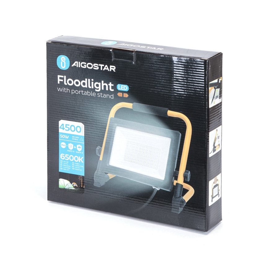 Aigostar - LED Reflektor se stojanem LED/50W/230V 6500K IP65