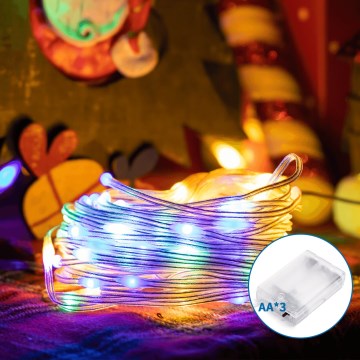 Aigostar - LED  řetěz 100xLED/3xAA 10,3m multicolor