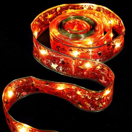 Aigostar - LED  řetěz 100xLED/3xAA 10 m teplá bílá červená