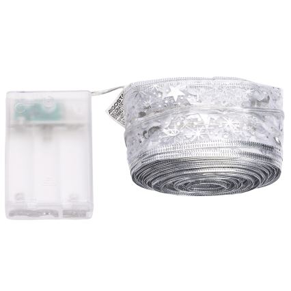 Aigostar - LED  řetěz 100xLED/3xAA 10 m teplá bílá stříbrná