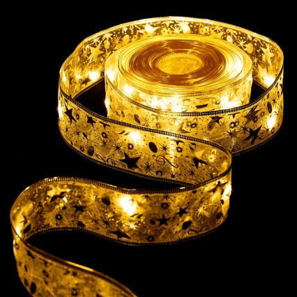 Aigostar - LED  řetěz 100xLED/3xAA 10 m teplá bílá zlatá