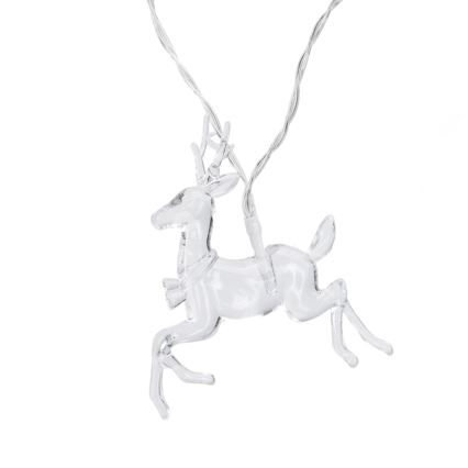 Aigostar - LED  řetěz 10xLED/3xAA 1,5m teplá bílá jeleni