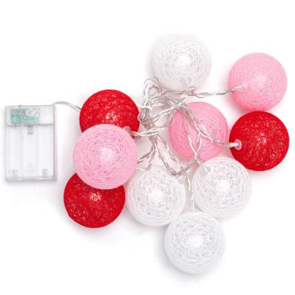 Aigostar - LED  řetěz 10xLED/3xAA 2m teplá bílá