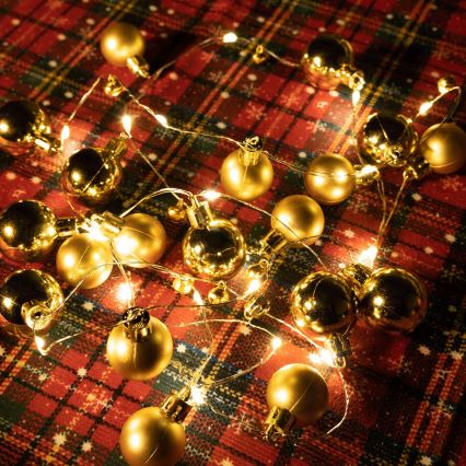 Aigostar - LED  řetěz 20xLED/3xAA 2 m teplá bílá