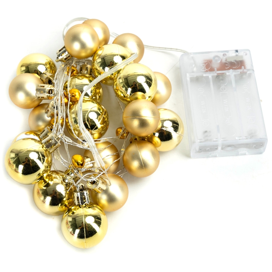 Aigostar - LED  řetěz 20xLED/3xAA 2 m teplá bílá