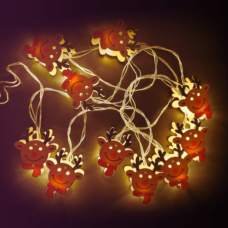 Aigostar - LED  řetěz 20xLED/3xAA 3m teplá bílá sob