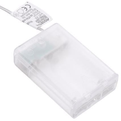 Aigostar - LED  řetěz 50xLED/3xAA 5 m teplá bílá stříbrná