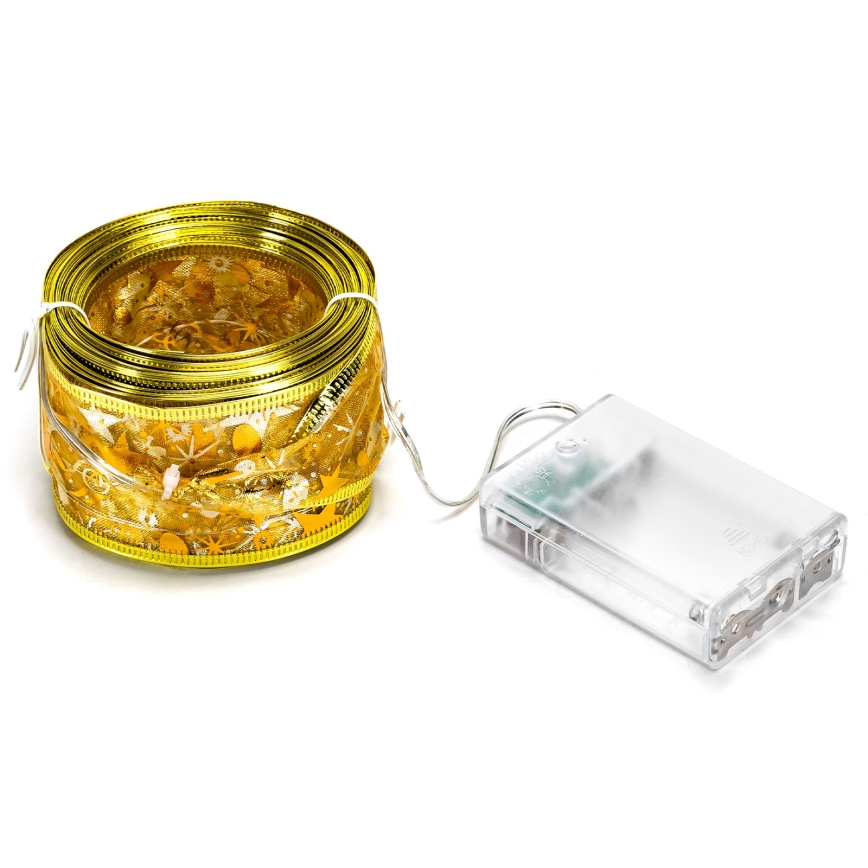 Aigostar - LED  řetěz 50xLED/3xAA 5m teplá bílá zlatá