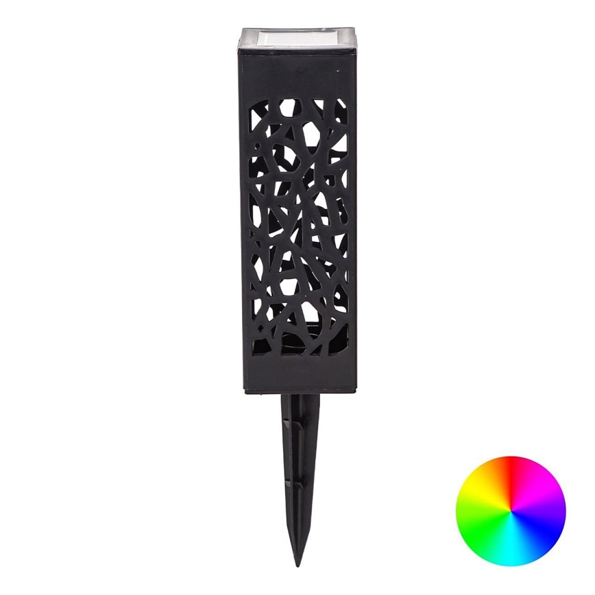 Aigostar - LED RGB Solární lampa LED/0,006W/1,2V 28,5cm černá  IP44 100 mAh