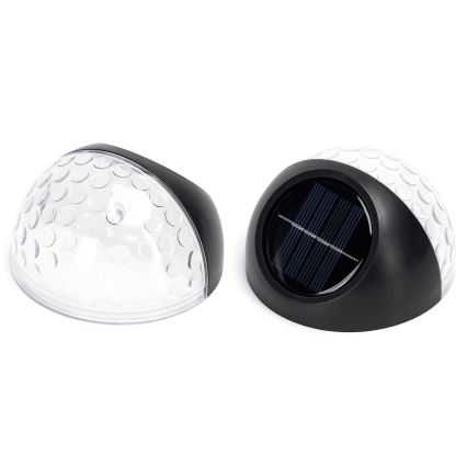 Aigostar - LED RGB Solární nástěnné svítidlo LED/2W/1,2V 300 mAh černá IP44