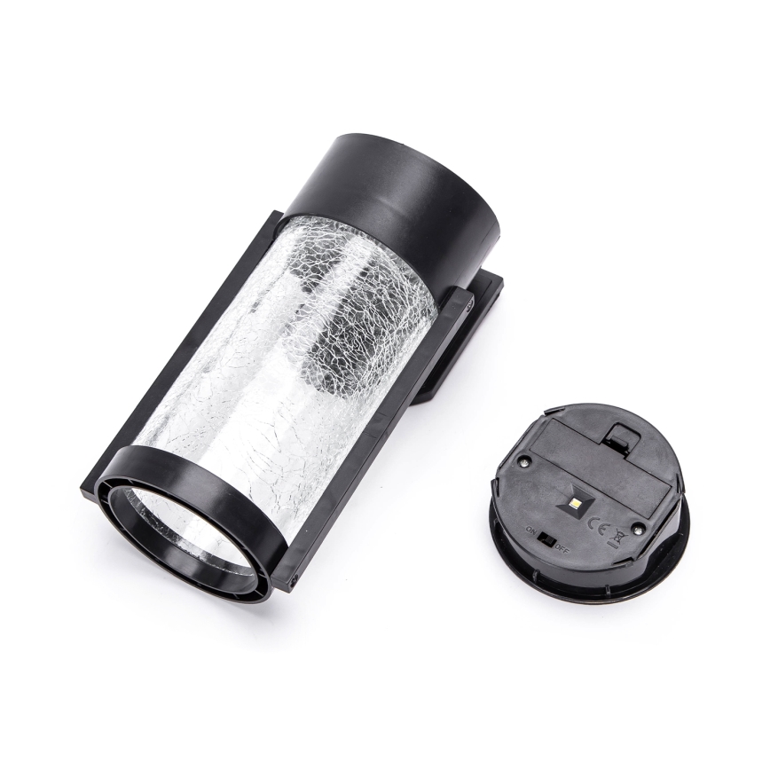Aigostar - LED RGB Solární nástěnné svítidlo LED/2W/1,2V 300 mAh černá IP44