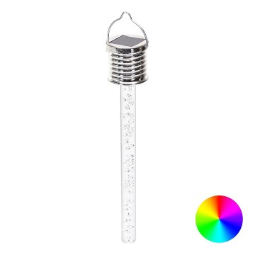 Aigostar - LED RGB Solární svítidlo LED/0,006W/1,2V chrom IP44