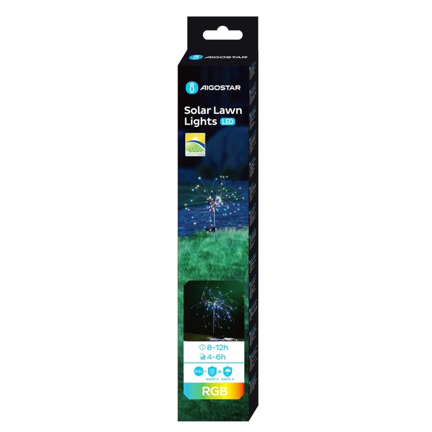 Aigostar - LED RGB Solární svítidlo LED/0,03W/1,2V IP44 300 mAh