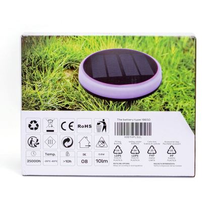 Aigostar - LED RGB Solární svítidlo LED/0,6W/3,7V IP65