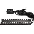 Aigostar - LED RGB Stmívatelné pásky do auta LED/4,5W/5V + dálkové ovládání