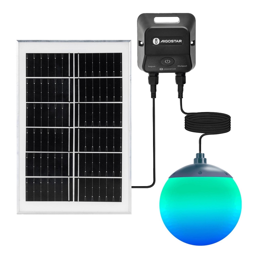 Aigostar - LED RGB Stmívatelný solární lustr MESH LED/20W/3,7V 4000 mAh 2700K-6500K IP65 pr. 15 cm