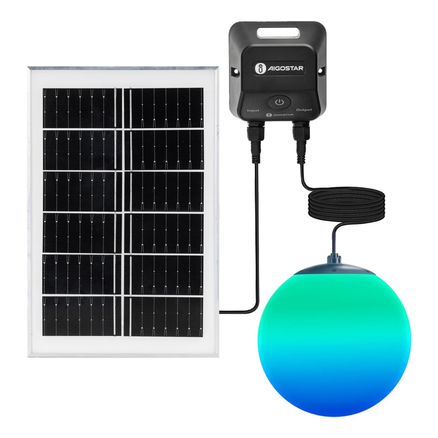 Aigostar - LED RGB Stmívatelný solární lustr MESH LED/20W/3,7V 4000 mAh 2700K-6500K IP65 pr. 20 cm