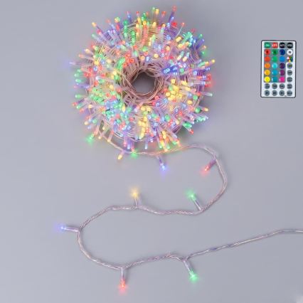 Aigostar - LED RGB Venkovní vánoční řetěz 50xLED/7 funkcí 4xAA 5,3m IP44 multicolor + dálkové ovládání