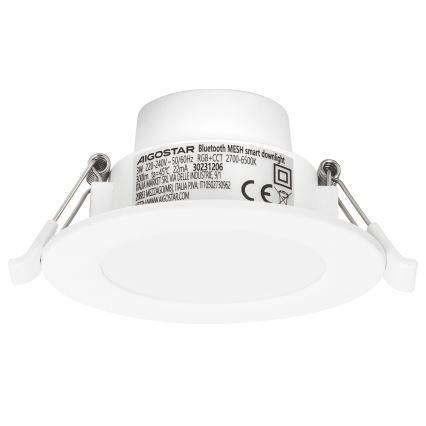 Aigostar - LED RGBW Stmívatelné koupelnové podhledové svítidlo MESH Smart LED/3W/230V 2700-6500K IP44