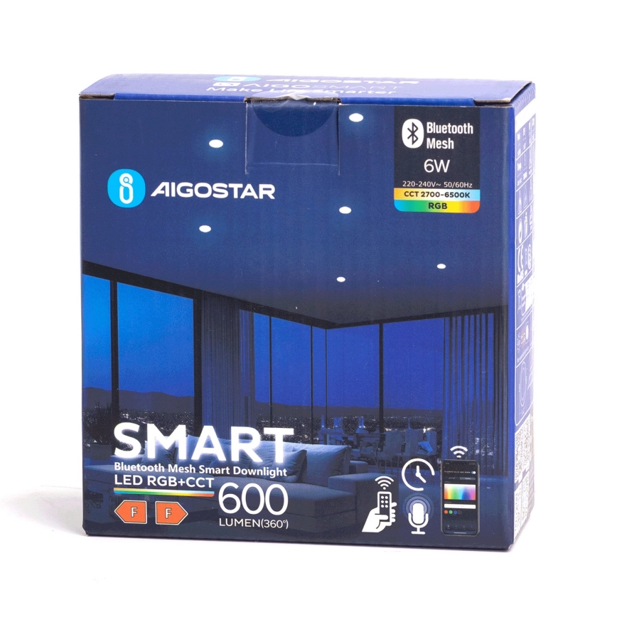 Aigostar - LED RGBW Stmívatelné kupelnové podhledové svítidlo MESH Smart LED/6W/230V 2700-6500K IP44