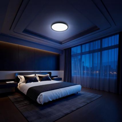 Aigostar - LED RGBW Stmívatelné stropní svítidlo MESH LED/36W/230V 3000-6500K černá + dálkové ovládání