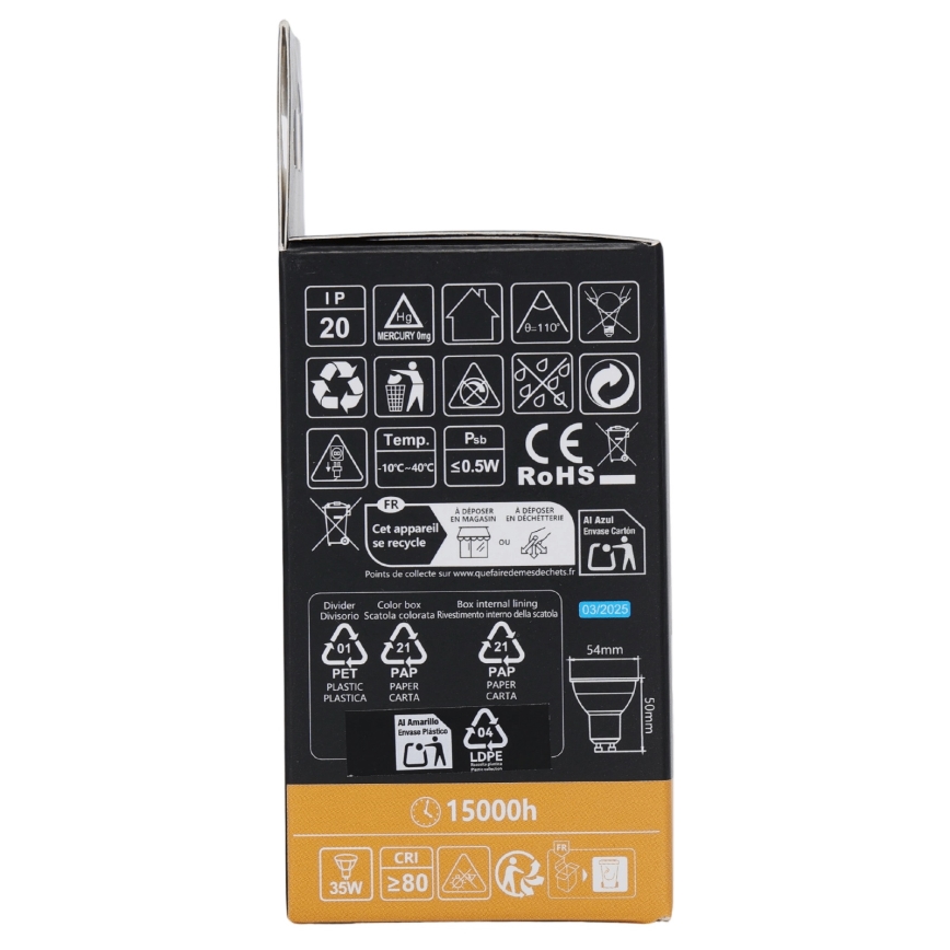 Aigostar - LED RGBW Stmívatelná žárovka GU10/4,8W/230V 3000K + dálkové ovládání