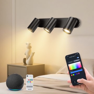 Aigostar - LED RGBW Stmívatelné bodové svítidlo MESH 3xLED/4,9W/230V 2700-6500K bílá + dálkové ovládání