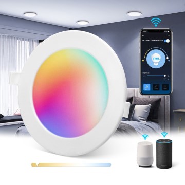 Aigostar - LED RGBW Stmívatelné koupelnové podhledové svítidlo MESH Smart LED/9W/230V 2700-6500K IP44