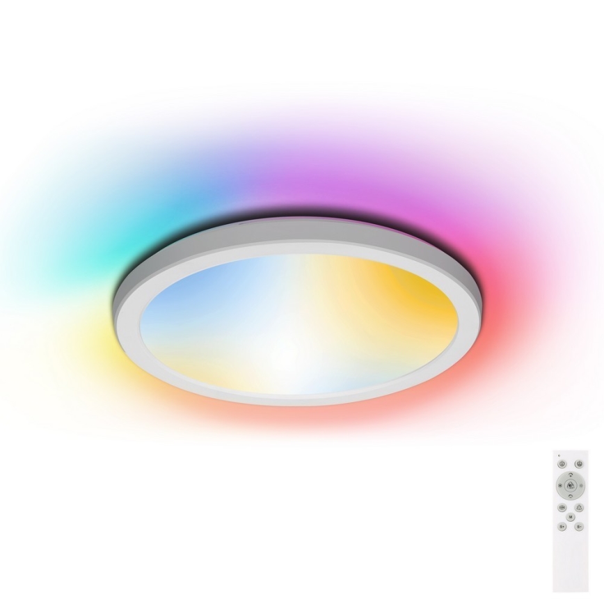 Aigostar - LED RGBW Stmívatelné koupelnové stropní svítidlo LED/18W/230V 3000-6500K pr. 30 cm IP44 + dálkové ovládání