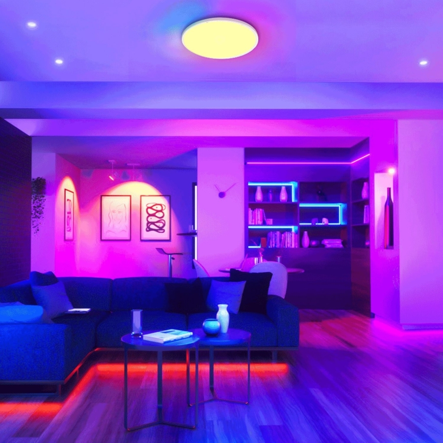 Aigostar - LED RGBW Stmívatelné koupelnové stropní svítidlo LED/18W/230V 3000-6500K pr. 30 cm IP44 + dálkové ovládání