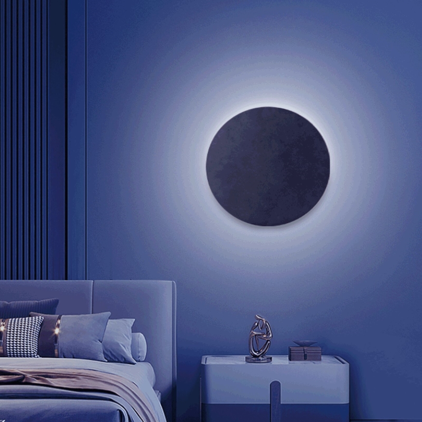 Aigostar - LED RGBW Stmívatelné nástěnné svítidlo MESH Smart LED/12W/230V 2700-6500K černá + dálkové ovládání