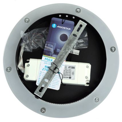 Aigostar - LED RGBW Stmívatelné nástěnné svítidlo MESH Smart LED/12W/230V 2700-6500K černá + dálkové ovládání