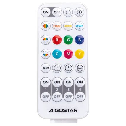 Aigostar - LED RGBW Stmívatelné nástěnné svítidlo MESH Smart LED/8W/230V + dálkové ovládání