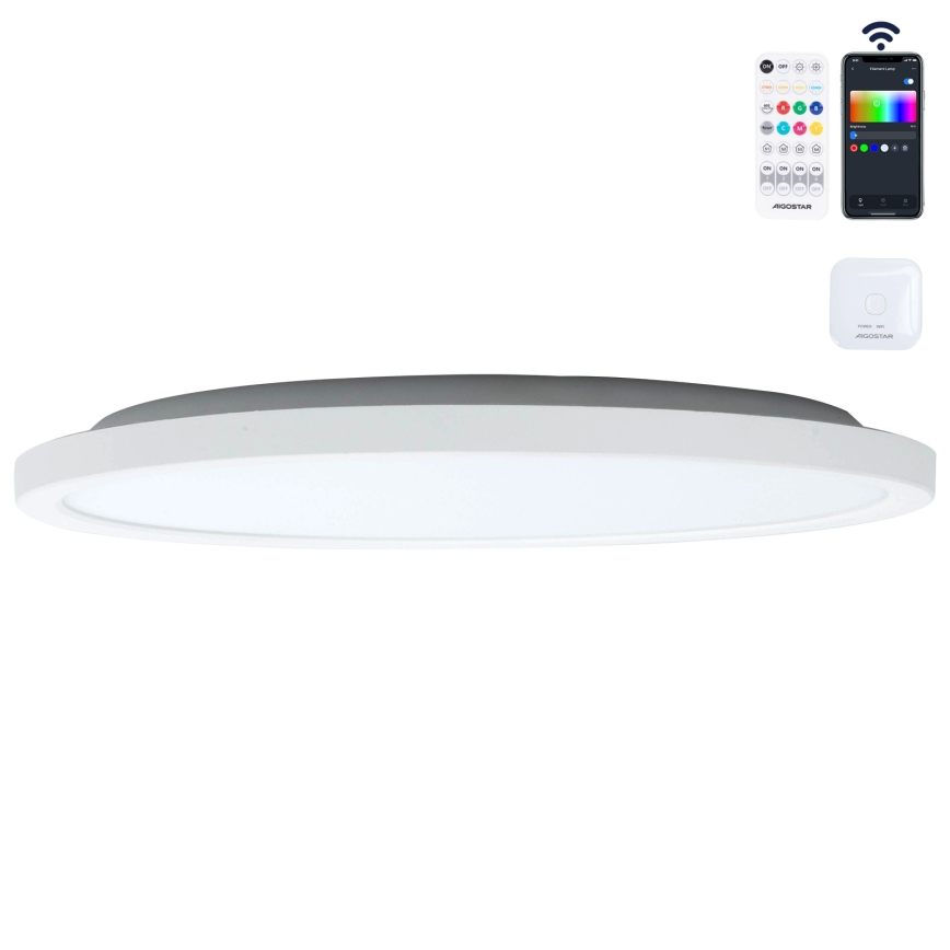 Aigostar - LED RGBW Stmívatelné stropní svítidlo MESH LED/24W/230V 3000-6500K bílá + dálkové ovládání