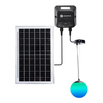 Aigostar - LED RGBW Stmívatelný solární lustr MESH LED/35W/3,7V 8000 mAh 2700K-6500K IP65 pr. 50 cm